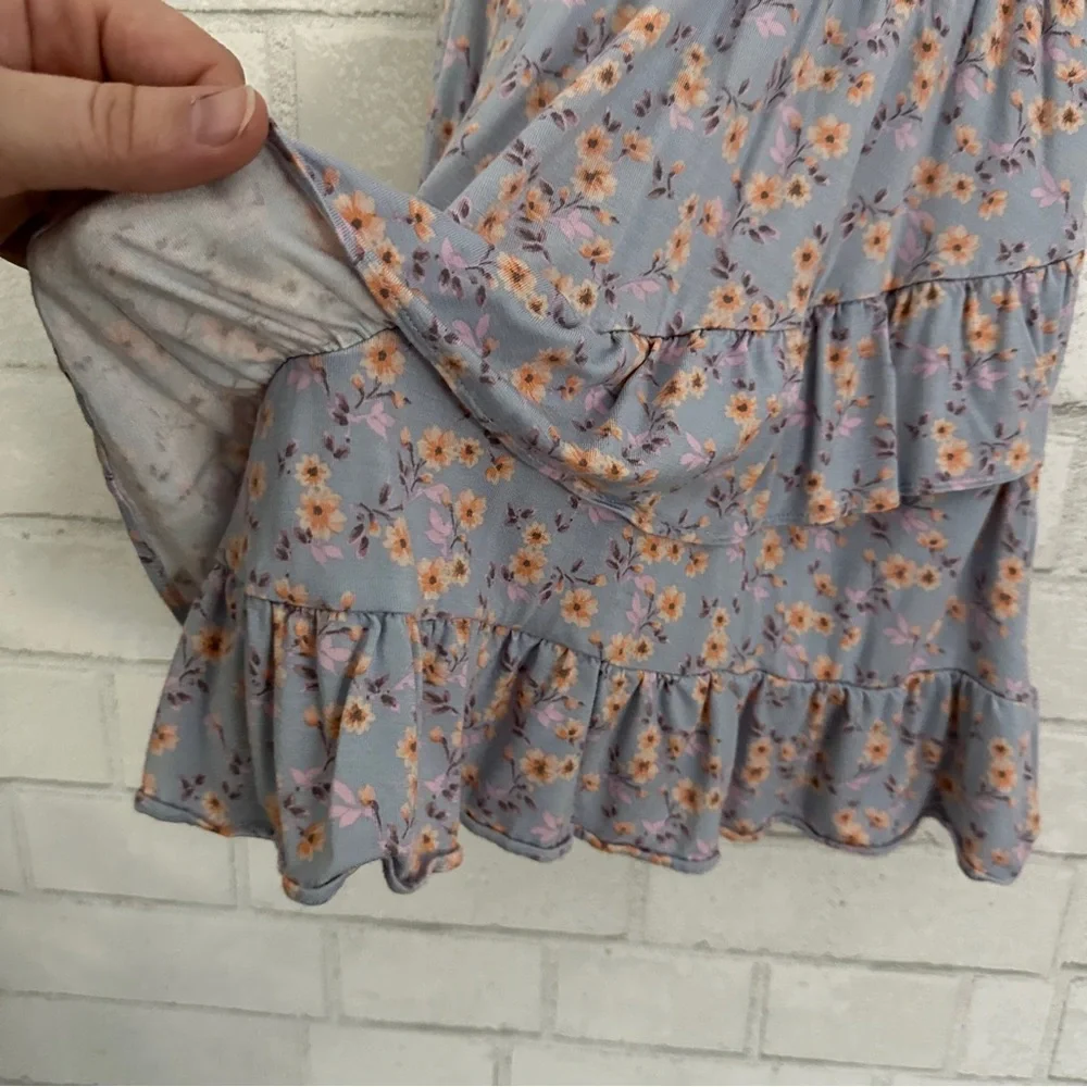 BAILEY LANE Stitch Fix Short Sleeve Flowered Ruffle Dress